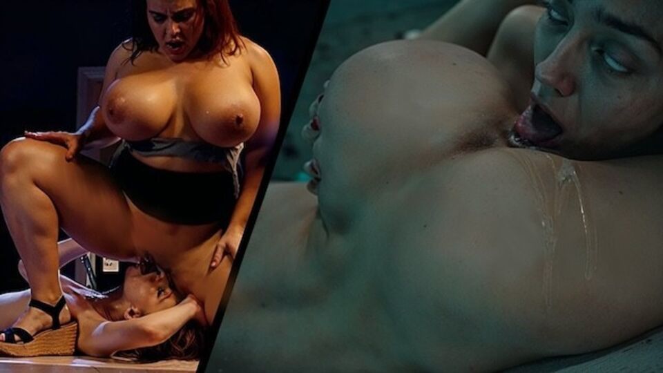 Natasha Nice et Lexi Lore dans scène star du porno de Parasited