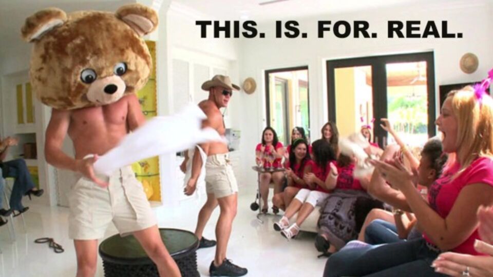 Dancing Bear - male stripper action