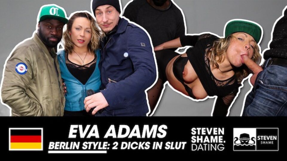 Steven Shame featuring Eva Adams and Eva Kay's public cumshot trailer