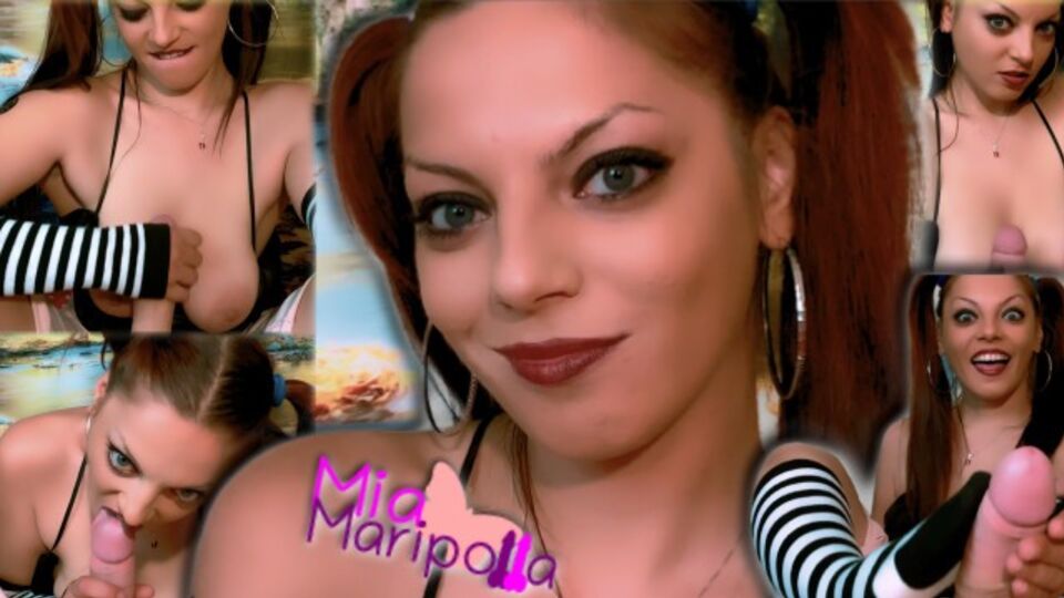 Sensuale Mia Maripolla partecipa in azione lavoro con i piedi