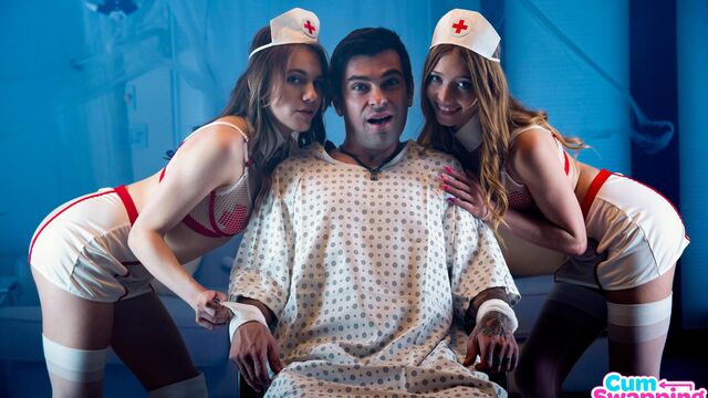 Lucky Fate e Myra Moans in azione missionaria di Cum Swapping Sis